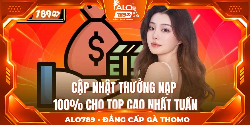 Cập nhật thưởng nạp 100% cho top cao nhất tuần